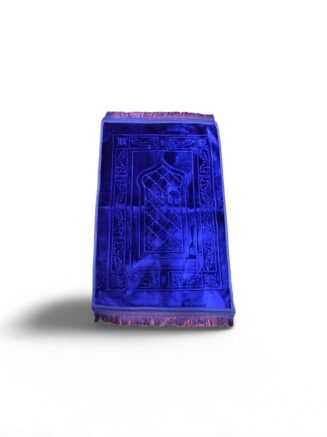 Tapis de prière en velours – Bleu Royal