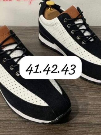 Sneakers Black & White Premium – Style Chic & Confort Quotidien