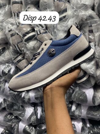 Sneakers Blue & Grey Timber Style – Confort & Élégance Casual