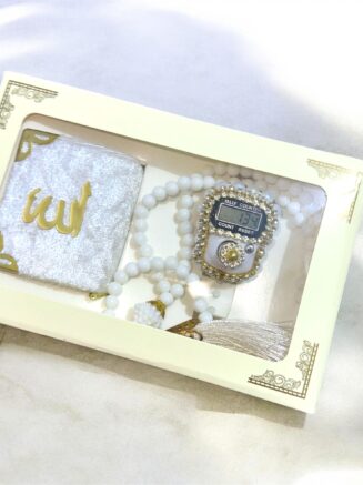 Coffret Pureté Blanche – Tasbih Élégant & Mini Coran 🤍✨