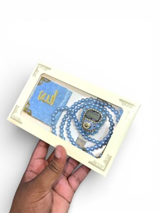 Coffret Lumière Bleue – Tasbih Élégant & Mini Coran