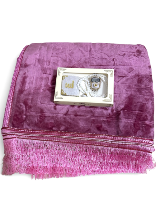 Tapis de prière musulman avec chapelet électronique et tasbih – Coffret cadeau islamique